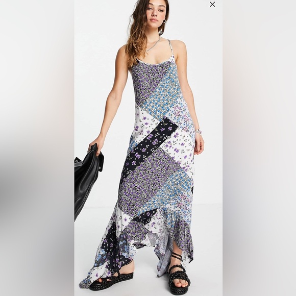 Asos Floral Patchwork Maxi Dress Size 10 (NWOT) - Picture 2 of 10